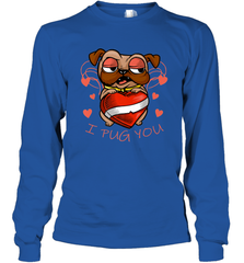 I Pug You Cute Valentines Day Love Heart Pug Dog Valentine Long Sleeve T-Shirt Long Sleeve T-Shirt - HHHstores