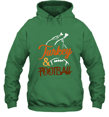 Turkey And Football Thanksgiving Day Football Fan Holiday Hooded Sweatshirt Hooded Sweatshirt - HHHstores