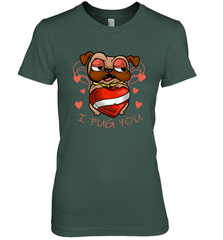 I Pug You Cute Valentines Day Love Heart Pug Dog Valentine Women's Premium T-Shirt Women's Premium T-Shirt - HHHstores