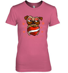 I Pug You Cute Valentines Day Love Heart Pug Dog Valentine Women's Premium T-Shirt Women's Premium T-Shirt - HHHstores