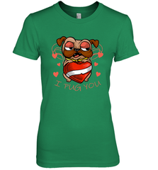 I Pug You Cute Valentines Day Love Heart Pug Dog Valentine Women's Premium T-Shirt Women's Premium T-Shirt - HHHstores