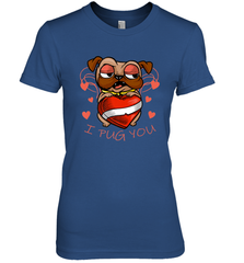 I Pug You Cute Valentines Day Love Heart Pug Dog Valentine Women's Premium T-Shirt Women's Premium T-Shirt - HHHstores