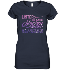 HOCKEY Nice Hockey Mom Women's V-Neck T-Shirt Women's V-Neck T-Shirt - HHHstores