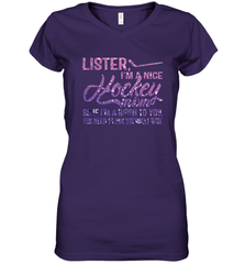 HOCKEY Nice Hockey Mom Women's V-Neck T-Shirt Women's V-Neck T-Shirt - HHHstores