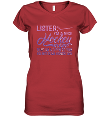 HOCKEY Nice Hockey Mom Women's V-Neck T-Shirt Women's V-Neck T-Shirt - HHHstores