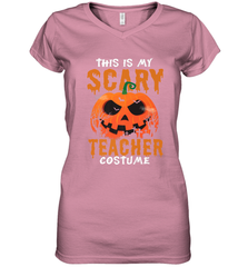 This Is My Scary Teacher Costume Halloween Gift Women's V-Neck T-Shirt Women's V-Neck T-Shirt - HHHstores