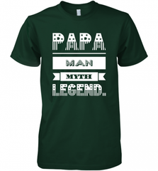 Papa Man Myth Legend Father's Day Dad Veteran Gift Men's Premium T-Shirt Men's Premium T-Shirt - HHHstores