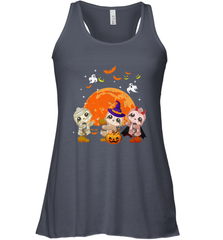 Three Sloths Halloween T shirt Mummy Pumpkin Moon Women's Racerback Tank Women's Racerback Tank - HHHstores