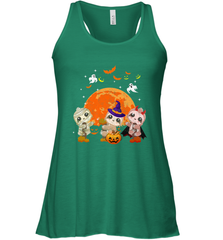 Three Sloths Halloween T shirt Mummy Pumpkin Moon Women's Racerback Tank Women's Racerback Tank - HHHstores