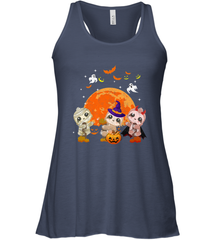 Three Sloths Halloween T shirt Mummy Pumpkin Moon Women's Racerback Tank Women's Racerback Tank - HHHstores