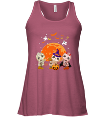 Three Sloths Halloween T shirt Mummy Pumpkin Moon Women's Racerback Tank Women's Racerback Tank - HHHstores