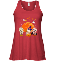 Three Sloths Halloween T shirt Mummy Pumpkin Moon Women's Racerback Tank Women's Racerback Tank - HHHstores