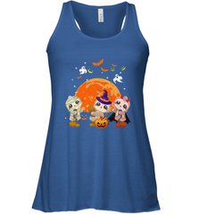 Three Sloths Halloween T shirt Mummy Pumpkin Moon Women's Racerback Tank Women's Racerback Tank - HHHstores