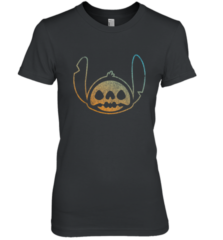 Disney Stitch Face Halloween Women's Premium T-Shirt Women's Premium T-Shirt / Black / XS Women's Premium T-Shirt - HHHstores