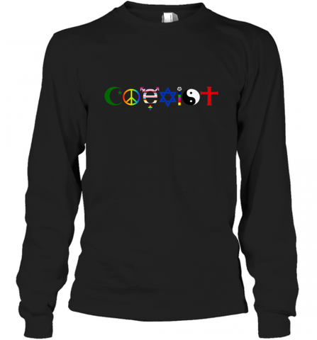 Coexist Long Sleeve T-Shirt Long Sleeve T-Shirt / Black / S Long Sleeve T-Shirt - HHHstores