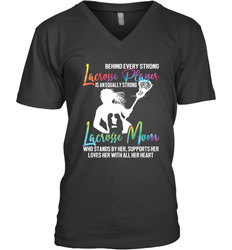 Lacrosse Strong Lacrosse Mom Men's V-Neck