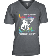 Lacrosse Strong Lacrosse Mom Men's V-Neck Men's V-Neck - HHHstores