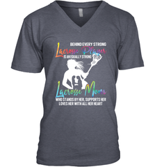 Lacrosse Strong Lacrosse Mom Men's V-Neck Men's V-Neck - HHHstores