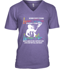 Lacrosse Strong Lacrosse Mom Men's V-Neck Men's V-Neck - HHHstores
