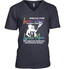 Lacrosse Strong Lacrosse Mom Men's V-Neck Men's V-Neck - HHHstores