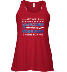 HOCKEY Yours Mom Cheers For Me Women's Racerback Tank Women's Racerback Tank - HHHstores