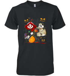 Panda Happy Halloween T shirt Cute Mummy Witch Pumpkin Men's Premium T-Shirt