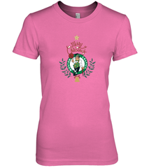 NBA Boston Celtics Logo merry Christmas gilf Women's Premium T-Shirt Women's Premium T-Shirt - HHHstores