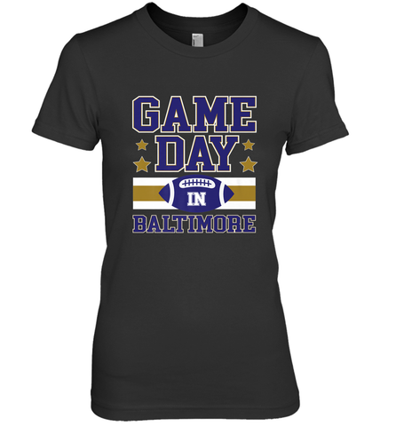 NFL Baltimore MD. Game Day Football Home Team Women's Premium T-Shirt Women's Premium T-Shirt / Black / XS Women's Premium T-Shirt - HHHstores