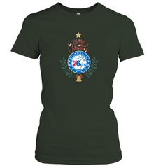 NBA Philadelphia 76ers Logo merry Christmas gilf Women's T-Shirt Women's T-Shirt - HHHstores