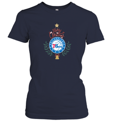 NBA Philadelphia 76ers Logo merry Christmas gilf Women's T-Shirt