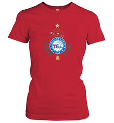 NBA Philadelphia 76ers Logo merry Christmas gilf Women's T-Shirt Women's T-Shirt - HHHstores