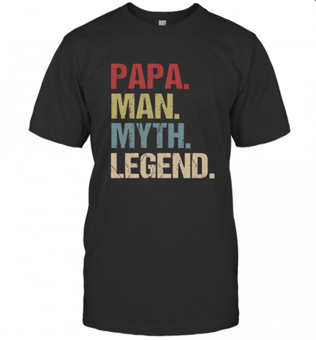 Papa Man Myth Legend Dad Father Men's T-Shirt Men's T-Shirt / Black / S Men's T-Shirt - HHHstores