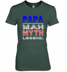 Papa Man Myth Legend Father's Day Dad Veteran Women's Premium T-Shirt Women's Premium T-Shirt - HHHstores