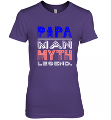 Papa Man Myth Legend Father's Day Dad Veteran Women's Premium T-Shirt Women's Premium T-Shirt - HHHstores