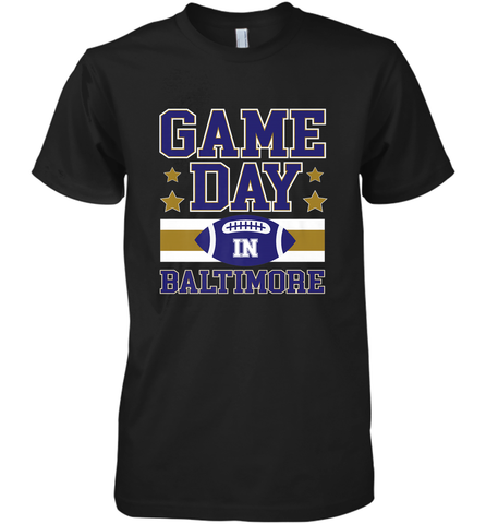 NFL Baltimore MD. Game Day Football Home Team Men's Premium T-Shirt Men's Premium T-Shirt / Black / XS Men's Premium T-Shirt - HHHstores