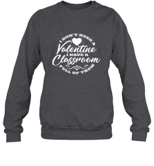 Valentine's Day Teacher School classroom Art Heart Lover Crewneck Sweatshirt Crewneck Sweatshirt - HHHstores