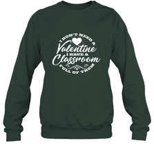 Valentine's Day Teacher School classroom Art Heart Lover Crewneck Sweatshirt Crewneck Sweatshirt - HHHstores