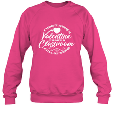 Valentine's Day Teacher School classroom Art Heart Lover Crewneck Sweatshirt Crewneck Sweatshirt - HHHstores
