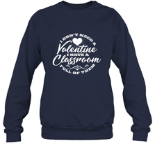 Valentine's Day Teacher School classroom Art Heart Lover Crewneck Sweatshirt Crewneck Sweatshirt - HHHstores