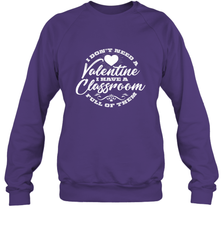 Valentine's Day Teacher School classroom Art Heart Lover Crewneck Sweatshirt Crewneck Sweatshirt - HHHstores