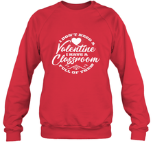 Valentine's Day Teacher School classroom Art Heart Lover Crewneck Sweatshirt Crewneck Sweatshirt - HHHstores