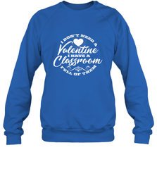 Valentine's Day Teacher School classroom Art Heart Lover Crewneck Sweatshirt Crewneck Sweatshirt - HHHstores