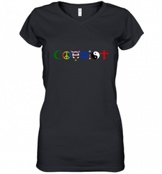 Coexist Women's V-Neck T-Shirt