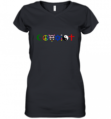 Coexist Women's V-Neck T-Shirt Women's V-Neck T-Shirt - HHHstores