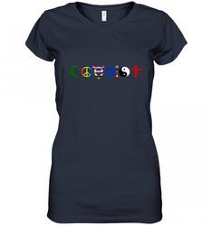 Coexist Women's V-Neck T-Shirt