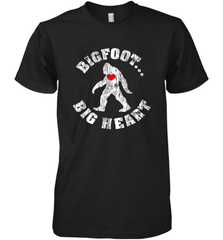 Bigfoot Heart Valentine's Day Lover Art Graphics Great Gift Men's Premium T-Shirt Men's Premium T-Shirt - HHHstores