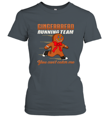 Christmas Gingerbread Man Cookie Gingerbread Running Team Women's T-Shirt Women's T-Shirt - HHHstores