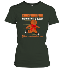 Christmas Gingerbread Man Cookie Gingerbread Running Team Women's T-Shirt Women's T-Shirt - HHHstores