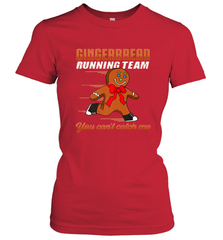 Christmas Gingerbread Man Cookie Gingerbread Running Team Women's T-Shirt Women's T-Shirt - HHHstores