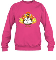 Cool Thanksgiving Football Shirt _ Gobble Player Turkey Gift Crewneck Sweatshirt Crewneck Sweatshirt - HHHstores